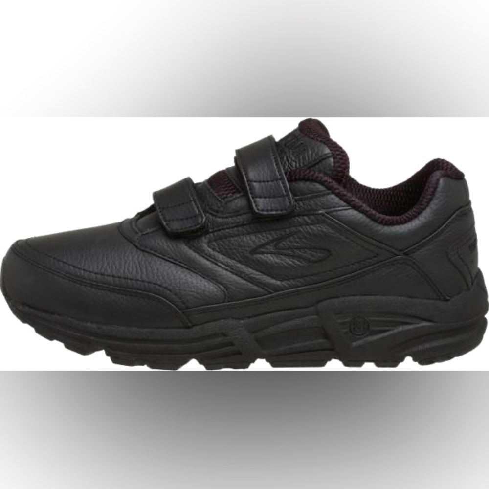 Brooks Addiction Walker V-Strap Black Women's Walking athletic Sneakers 5.5